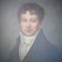 Portrait d'André Ampère. Musée de l'électricité à Poleymieux.
